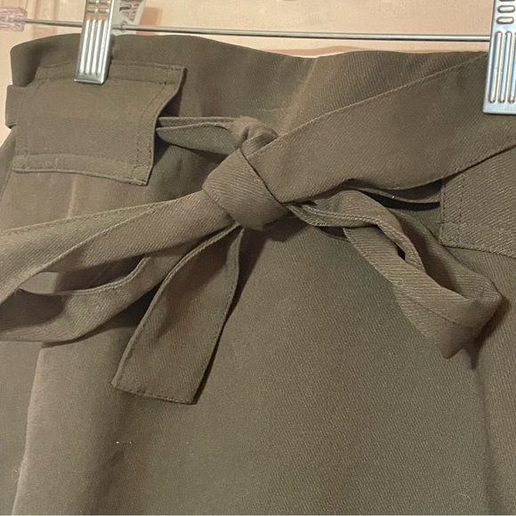 Banana Republic Factory Tie Front Pencil Skirt 2P #258 Green - Picture 2 of 8